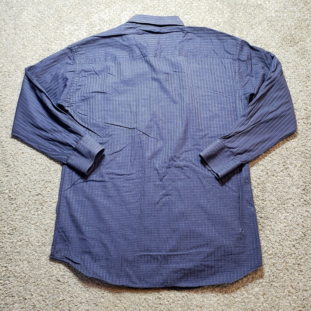Bugatchi Shirt Mens Large Blue Button Up Long Sleeve Dress Casual - Picture 6 of 9